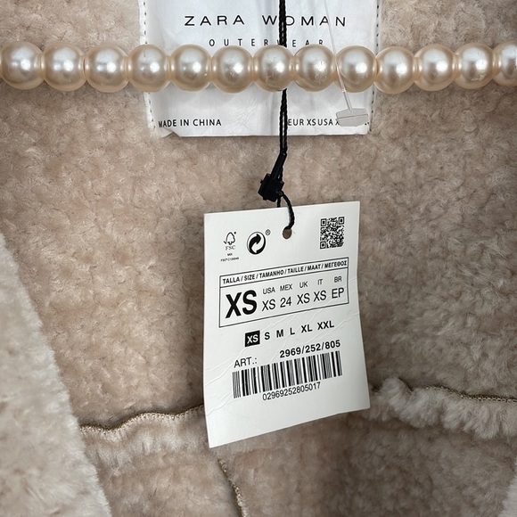 New Zara Textured Warm Biker Jacket - Picture 13 of 13